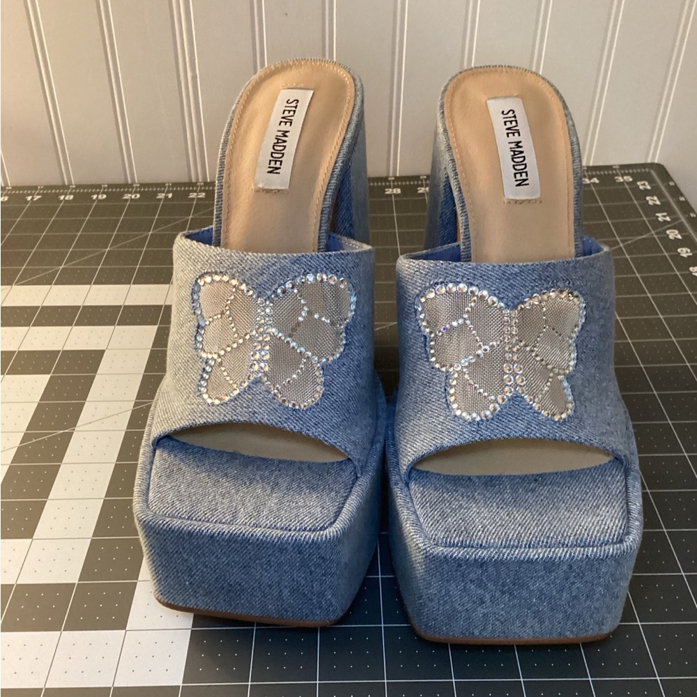 Steve Madden Denim Platform Heels